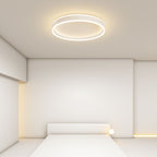 Arisha Modern Round Led Metal Flush Mount Ceiling Light, White/Black