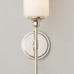Arisha Milky Glass Mirror Front Vanity Wall Lamp, 2 Colour