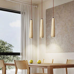 Muto Minimalist Wooden Pendant Light, Natural Wood Color