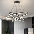 Arisha 3-Rings Black Black Modern Pendant Light