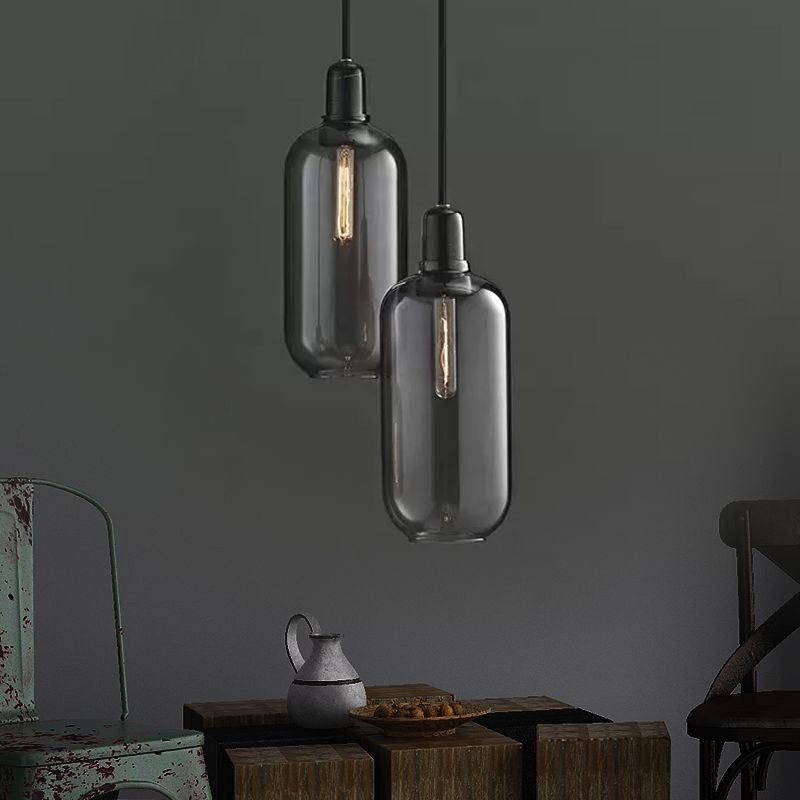 Valentina Designer Cylinder Pendant Light, Marble & Glass