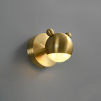 Arisha Modern Animal Globe Metal Vanity Wall Light, Gold, Bedroom