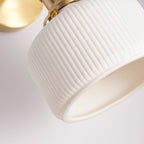 Arisha Vintage Column Ceramic Vanity Light, White, Bedroom
