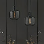 Valentina Designer Cylinder Pendant Light, Marble & Glass