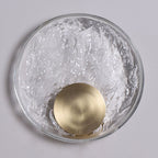 Kristy Art Deco Globe Crystal&Metal Bedroom Wall Lamp, Gold