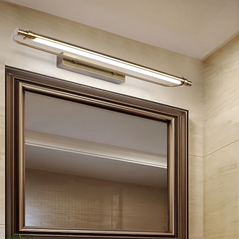 Arisha Modern Linear Metal Vanity Wall Lamp, Gold