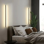 Arisha Minimalist Black Bar Mirror Front Vanity Wall Lamp, Metal/