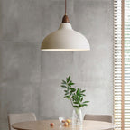 Valentina Modern Bowl-shaped Metal Pendant Light, Black/White
