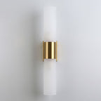 Arisha Modern Double Headed Metal Glass Vanity Wall Lamp, Black/Gold