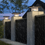 Ray Contemporary LED Rectangular Metal Wall Lamp Post, Black