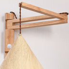 Muto Adjustable Wall Lamp, Wood/Metal, 2 Color, Living Room