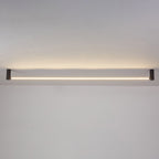 Arisha Minimalist Linear Flush Mount Ceiling Light, Black, Hallway