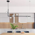 Valentina Minimalist Linear Pendant Light, Black & Gold, 6/8 Heads