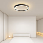 Arisha Modern Round Led Metal Flush Mount Ceiling Light, White/Black