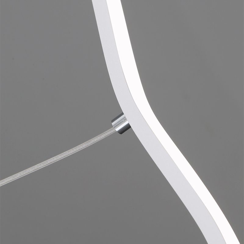 Arisha Wave Linear Pendant Light, Black/White