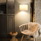 Eryn Cylinder Shape Floor Lamp, Over Arching Floor Lamp, Unique