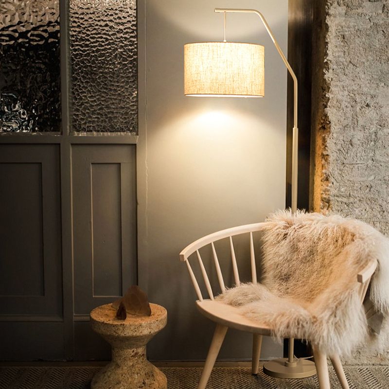 Eryn Cylinder Shape Floor Lamp, Over Arching Floor Lamp, Unique