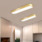 Arisha Oval Flush Mount LED Ceiling Light, Black/White/Grey/Gold