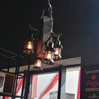 Austin Industrial Lantern Wood Pendant Light