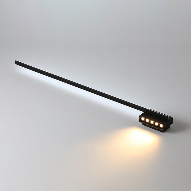 Arisha Minimalist Linear Metal Vanity Wall Light, Black, Bathroom