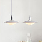 Nylo Contemporary Minimalist Frisbee Shaped Metal Pendant Light