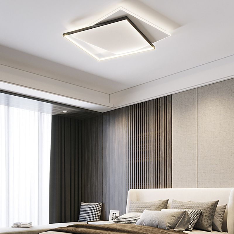 Arisha Modern Duo-Square Flush Mount Ceiling Light