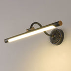 Tiffany Black Adjustable Reading Spotlight Wall Lamp, Metal/Wood
