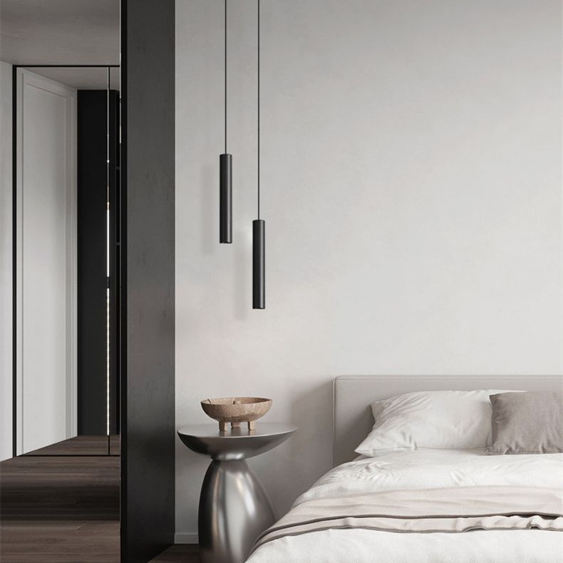 Arisha Minimalist Cylinder Black Pendant Light