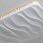 Muto LED Geometric Flush Mount Ceiling Light, White