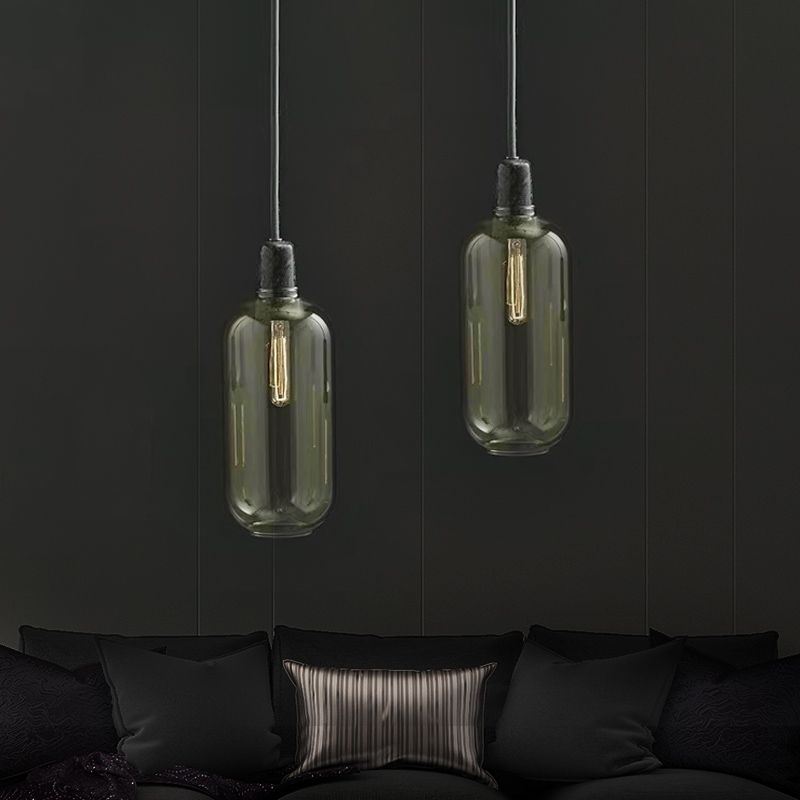 Valentina Designer Cylinder Pendant Light, Marble & Glass
