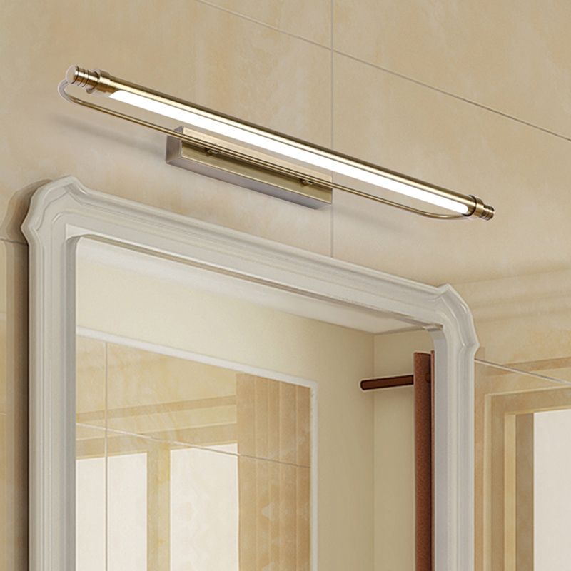 Arisha Modern Linear Metal Vanity Wall Lamp, Gold