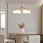 Valentina Pendant Light Semi-Circular Modern, Metal/Glass, Gold/Nickel, Dining Room