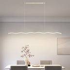 Arisha Wave Linear Pendant Light, Black/White