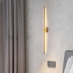 Fauro Modern Linear Metal&Silica Gel Wall Mount Lamps, Gold