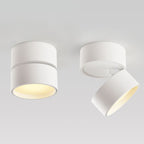 Arisha Flush Mount Ceiling Light Cylindrical Modern, Metal, Black/White, Hallway