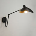 Epoch Industrial Swing Arm Vanity Wall Lamp, Black/Gold