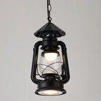 Silva Vintage Rustic Kerosene Pendant Light, 3 Color, 4 Style