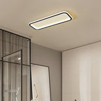 Arisha Minimalist Flush Mount Black Frame Rectangular Ceiling Light