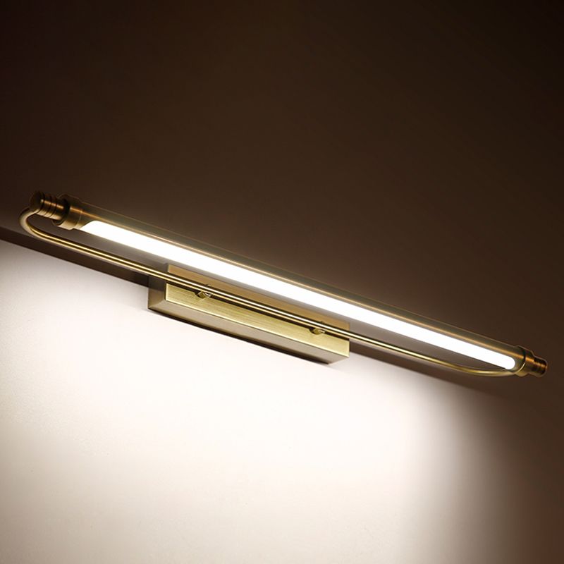 Arisha Modern Linear Metal Vanity Wall Lamp, Gold