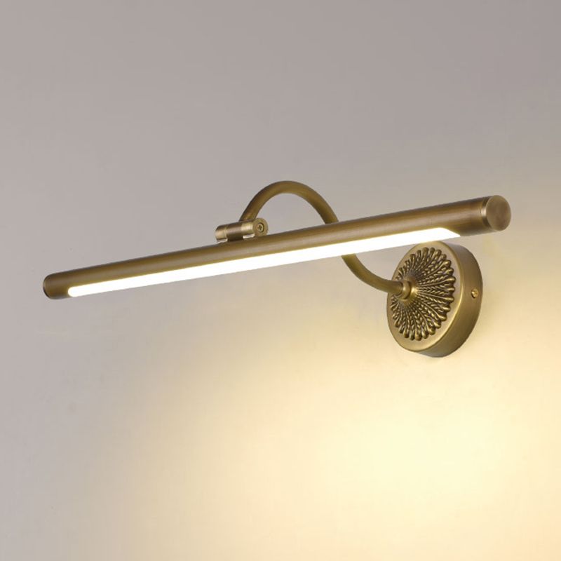 Tiffany Black Adjustable Reading Spotlight Wall Lamp, Metal/Wood
