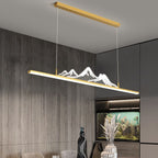 Arisha Designer Mountain Shape LED Pendant Light, Black/Gold