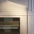 Edge Minimalistic Linear Floor Lamp, Metal, Black/White