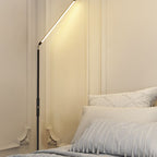 Edge Minimalistic Linear Floor Lamp, Metal, Black/White