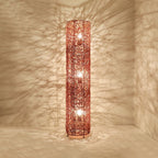 Ritta Retro Vase Wood Rattan Floor Lamp, White/Brown