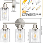 Silva Modern Cylindrical Metal&Glass Wall Lamp In Living Room, Nickel