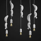 Aria Pendant Light Squirrel/Pinecone Modern, Resin, Restaurant
