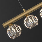 Kristy Metal & Crystal Pendant Light, Gold