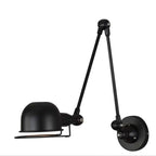 Epoch Wall Lamp Dome Modern, Metal Arm Adjustable, Black/White, Bedroom