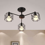 Arisha Black Semi-Flush Mount Ceiling Light