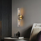 Arisha Modern Cylindrical Metal Led Wall Lamp, Black/Copper